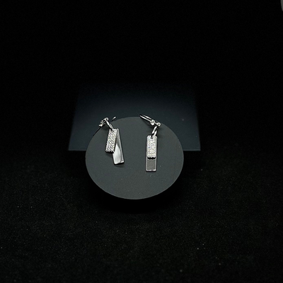 Silver Edge Earrings